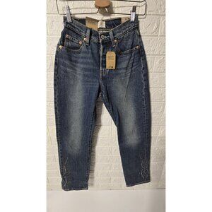 Levi's 501 Curve Rhinestone Embellished blue Jeans 28x30 Women's Buttonup NEW